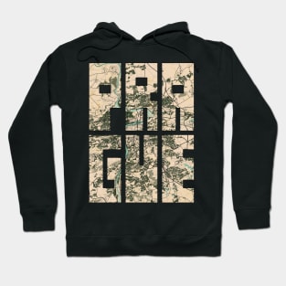 Prague, Czech Republic City Map Typography - Vintage Hoodie